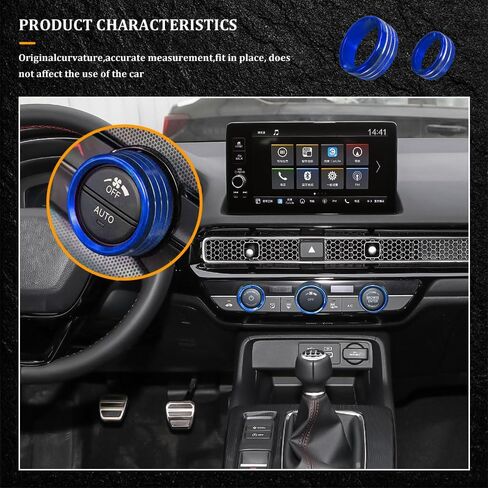 3PCS Air Conditioner Switch Button Knob Cover, Aluminum Alloy Trim Cover, Air Conditioner Knob Ring, Trailer Gear Switch Knob Cover Compatible with Dodge Challenger Durango 2015-2022 (Red) in Saudi Arabia