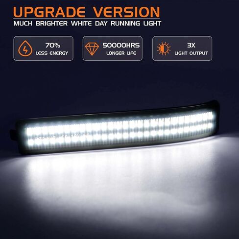 Sequential Switchback Side Mirror Turn Signal Lights for 2009-2014 Ford F150 and Raptor SVT, Smoked Lens LED Mirror Marker Reflector Amber Lights and White DRL in Kuwait