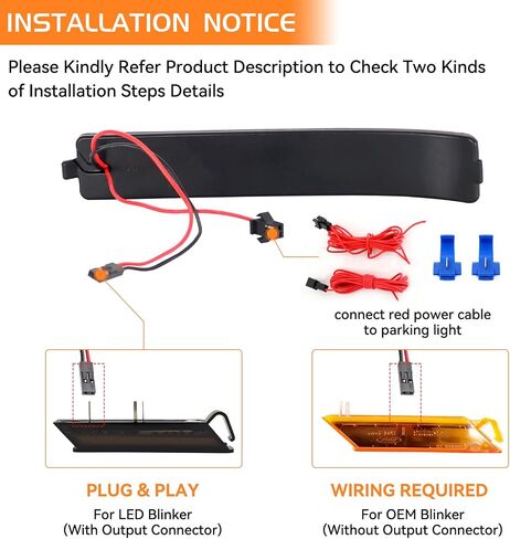 Sequential Switchback Side Mirror Turn Signal Lights for 2009-2014 Ford F150 and Raptor SVT, Smoked Lens LED Mirror Marker Reflector Amber Lights and White DRL in Kuwait