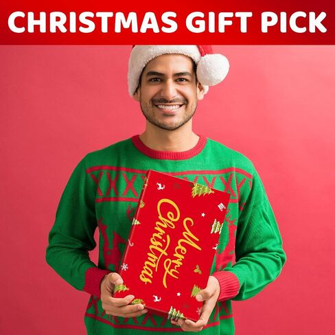 HAPPYPOP Christmas Gifts Stocking for Kids - Gingerbread Candy Socks, Xmas Gifts With Greeting Card in Saudi Arabia