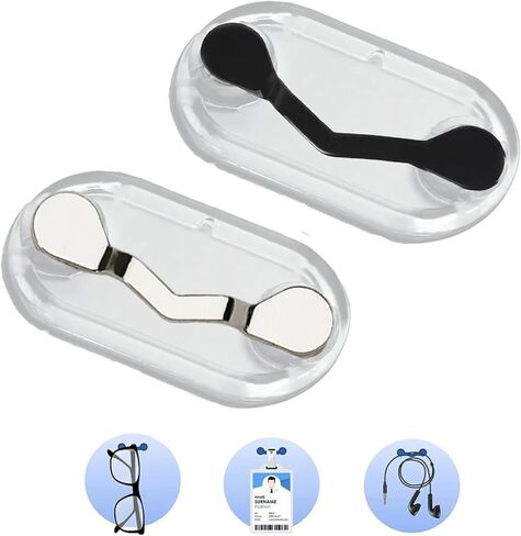 2 Pack Magnetic Eyeglass Holder for Shirt Magnet Sunglasses Holder Reading Glasses Eyeglasses Chains for Clothes in Saudi Arabia