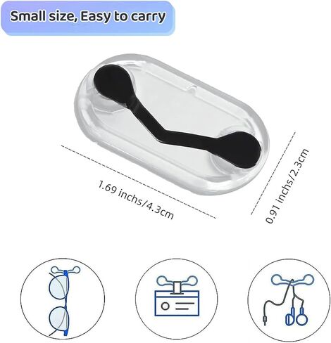 2 Pack Magnetic Eyeglass Holder for Shirt Magnet Sunglasses Holder Reading Glasses Eyeglasses Chains for Clothes in Saudi Arabia