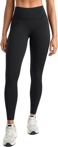 سروال يوجا نسائي عالي الخصر للاستراحة مقاس 25 بوصة تمرين رفع المؤخرة بدون درزات أمامية للتحكم في البطن سروال يوجا للجيم in Kuwait