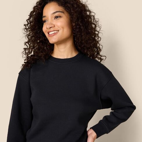 Amazon Essentials x Sofia Grainge Women's Boxy Drop Shoulder Crewneck Sweatshirt in Saudi Arabia