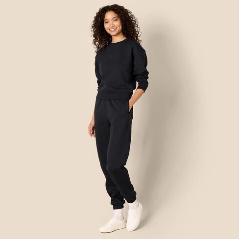 Amazon Essentials x Sofia Grainge Women's Boxy Drop Shoulder Crewneck Sweatshirt in Saudi Arabia