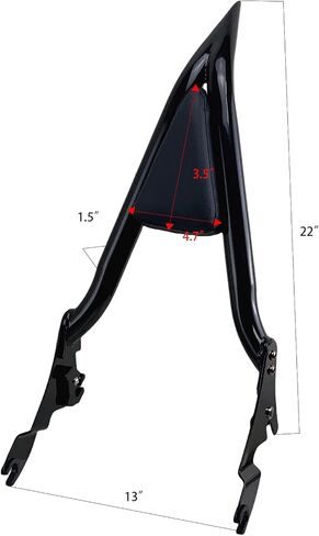 Adjustable Sissy Bar for Harley 2009 Later Touring Quick Release Passenger Backrest for Road King Road Glide Street Glide Electra Glide Road King Ultra CVO Limited 22" (2009-up) in Kuwait