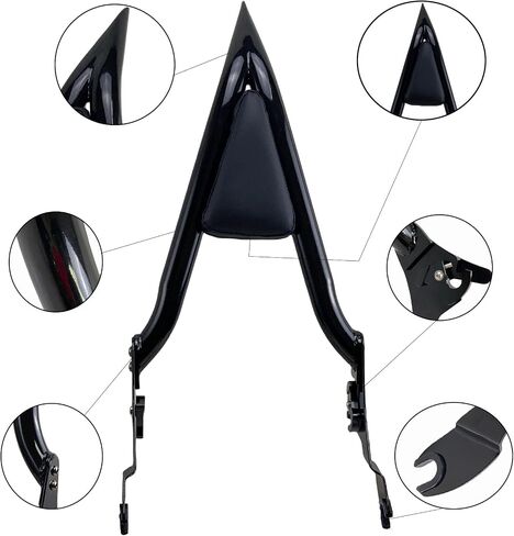 Adjustable Sissy Bar for Harley 2009 Later Touring Quick Release Passenger Backrest for Road King Road Glide Street Glide Electra Glide Road King Ultra CVO Limited 22" (2009-up) in Kuwait