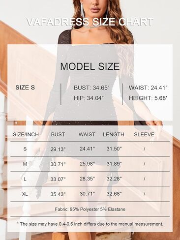 فستان نسائي مثير بترتر لامع وأكمام طويلة ورقبة مربعة وحفلات الكوكتيل المسائية in Kuwait