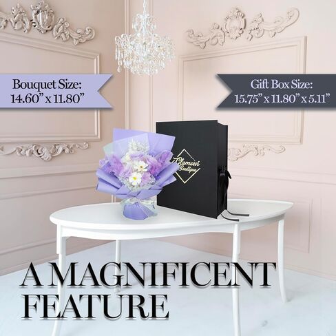 Preserved Flowers Bouquet - Flowers Forever in a Box with Hydrangeas & More, Gift Ready for Anniversary, Birthday, Valentine's Day, Mother's Day, Long-Lasting 1-3 Years - Purple in Saudi Arabia