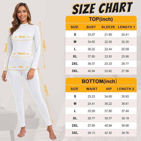 Patelai 2 Sets Thermal Underwear for Women Lightweight Compression Base Layer Set Ultra fit Pajama Set in Saudi Arabia
