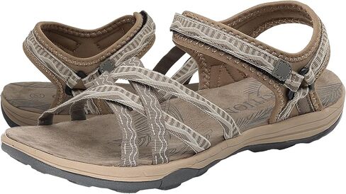 GRITION Women Hiking Sandals Girls, Outdoor Sport Water Shoes, Summer Flat Cross-Tied Sandals Open Toe Adjustable Walking Shoes in Saudi Arabia