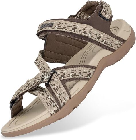 GRITION Women Hiking Sandals Girls, Outdoor Sport Water Shoes, Summer Flat Cross-Tied Sandals Open Toe Adjustable Walking Shoes in Saudi Arabia