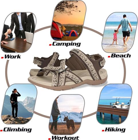 GRITION Women Hiking Sandals Girls, Outdoor Sport Water Shoes, Summer Flat Cross-Tied Sandals Open Toe Adjustable Walking Shoes in Saudi Arabia