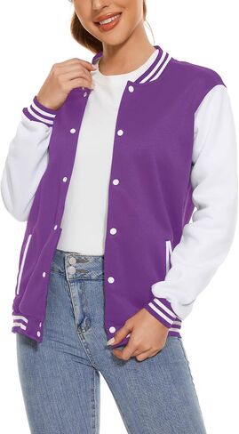 Varsity Jacket Women Men's Baseball School Uniform Button Up Unsex Adult Long Sleeve Coat Fashion Jacket in Saudi Arabia