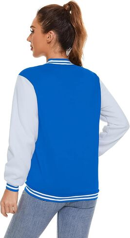 Varsity Jacket Women Men's Baseball School Uniform Button Up Unsex Adult Long Sleeve Coat Fashion Jacket in Saudi Arabia