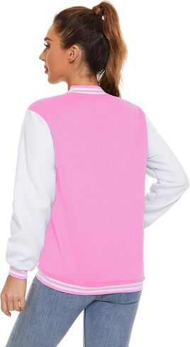 Varsity Jacket Women Men's Baseball School Uniform Button Up Unsex Adult Long Sleeve Coat Fashion Jacket in Saudi Arabia