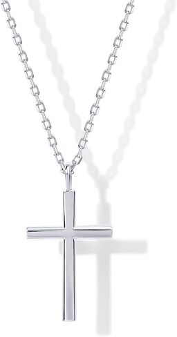 PAVOI 14K Gold Plated Cubic Zirconia Cross Pendant Necklaces for Women | Linear Bezel CZ Religious Cross Faith Pendant Necklace in Saudi Arabia