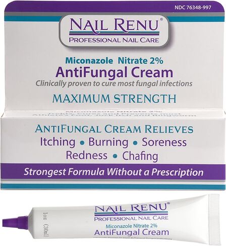 Miconazole Antifungal Cream | Skin and Foot Fungus Treatment Extra Strength | Miconazole Nitrate 2% for Jock Itch, Ringworm, and Athletes Foot (1oz) in Saudi Arabia