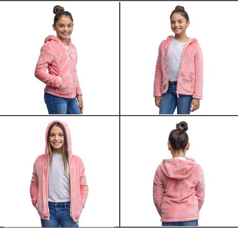 Lands' End Girls Softest Fleece Full Zip Hoodie Sweatshirt (XS-L) in Kuwait