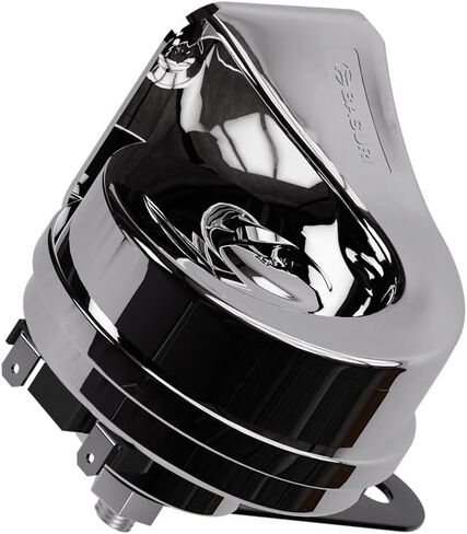 Basuri Wind Hyper Chrome Trumpet Horn (12V, 410/510 Hz, 105-118 dB) Set of 2 in Saudi Arabia