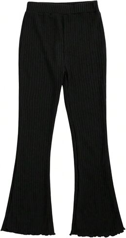 SOLY HUX Toddler Girl's Checkered Flare Leggings High Waisted Bell Bottom Pants Workout Athletic Trousers in Saudi Arabia