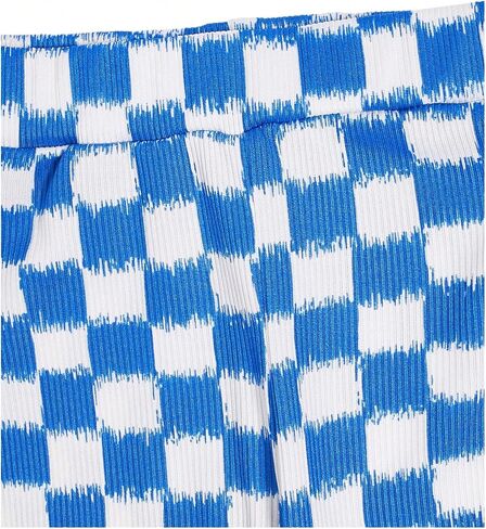 SOLY HUX Toddler Girl's Checkered Flare Leggings High Waisted Bell Bottom Pants Workout Athletic Trousers in Saudi Arabia