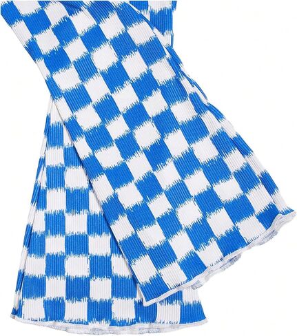 SOLY HUX Toddler Girl's Checkered Flare Leggings High Waisted Bell Bottom Pants Workout Athletic Trousers in Saudi Arabia