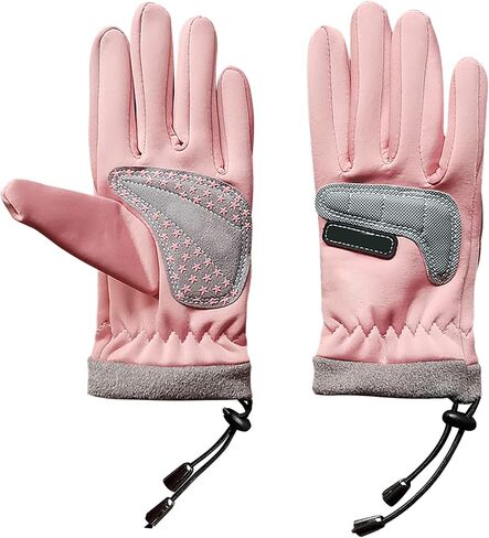 JIAHG Kids Winter Ski Snow Gloves Full-Finger Fleece Lined Waterproof Gloves for Boys Girls Outdoor Cycling Skiing Mittens in Kuwait