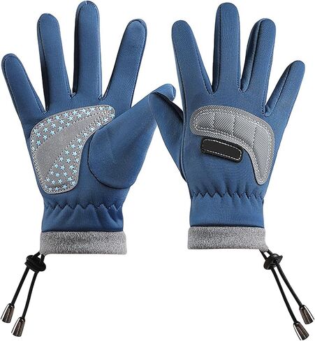 JIAHG Kids Winter Ski Snow Gloves Full-Finger Fleece Lined Waterproof Gloves for Boys Girls Outdoor Cycling Skiing Mittens in Kuwait