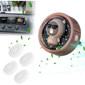 Glowing Car Air Freshener Cute Cartoon Astronaut Hoodie Bear Car Diffuser Automotive Air Outlet Fan Creative Car Perfume Decoration Aromatherapy Ornament Car Vent Accessories