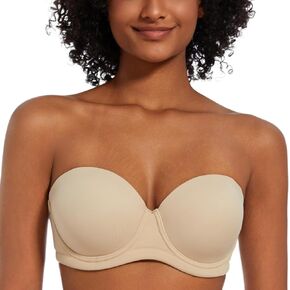 SEA BBOT Women Full Figure Plus Size Anti-Slip Multiway Strapless Bra