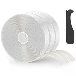 Butyl Tape White 1" x 30 Ft 1 Pack None Hardening Premium Butyl Caulk Tape for RV Window Glazing Roofing Leak Opening Pipe Plumbing Fixture EPDM Roof Patching