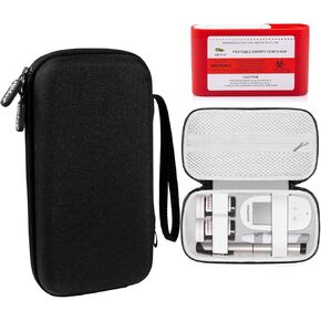 Hard Shell Diabetic Supplies Bag, Diabetic Supplies Travel Case, Used for carrying Glucose Monitor Kit, Blood Sugar Test Strips, Lancets, Lancing Device, Alcohol Wipe items (Pink)