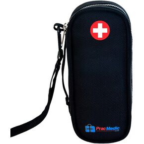 PracMedic Bags EpiPen Carry Case- Insulated & Roomy Epi Pens Carrying Case holds 2 Epipens or Auvi-Q, Inhaler, Antihistamine Meds for Immediate Access to Allergy Medications During Emergencies(Red)