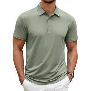 COOFANDY Men's Polo Shirt Golf Dry Fit Performance Short Sleeve Moisture Wicking Athletic Polo Collared Tennis T-Shirt