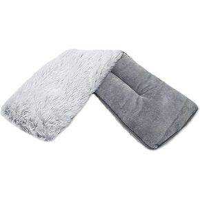 Warmies Marshmallow Gray Microwavable Therapeutic Neck Wrap Lavender Scented, Chill in a Freezer for Cooling Relief