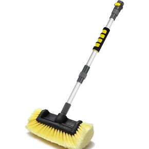 Anyyion 51 Inch Car Wash Brush with 10 Inch Soft Bristle, On/Off Switch for Car Truck Boat Washing Brush, Perfect for Cleaning House Siding, Auto Cars, Trucks, SUV, RV, Floors and More!