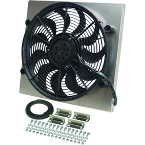 Derale 16818 Radiator Fan with Aluminum Shroud Assembly