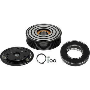 ECCPP A/C Compressor Clutch 1993-1997 Fit for Ford E-350 Econoline 7.3L AC Compressor Clutch Assembly Kit Pulley Coil Set