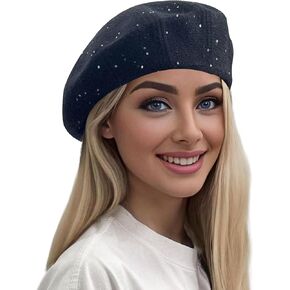 Lanzom Classic Knitted Berets for Women Stylish French Beret Hats for Women Girls Lady Beret Hat