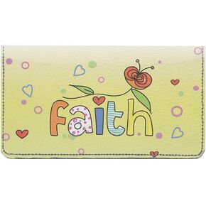 Words To Live By Designer Checkbook Cover, with Credit Card Slots and Pen Loop