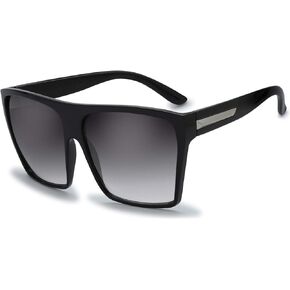 The Fresh Large Oversized Fashion Square Flat Top Sunglasses - Exquisite Packaging