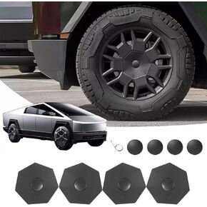 Wheel Hub Center Caps Compatible with Tesla Cybertruck 2020 2021 2022 2023 2024 Hub Cover ABS Rim Hubcap Cover Wheel Covers Protection,4 pcs