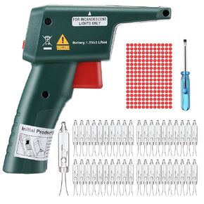 Christmas Light Repair Kit with Extra 40 Replacement Bulbs, Incandescent Light Set Repair Tool Christmas Light Tester for Testing and Fixing Your String Light Decorations(Clear)