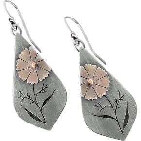 Boho Earrings, Statement Earrings, Teardrop Sunflower Earrings, Dangle Ethnic Earrings for Women, Handmade Bohemian Trendy Boho Vintage Jewelry in Saudi Arabia