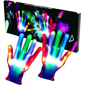 Toys for Boys 3-5, Toys for 3 Year Old Boys, Cool Toys Light Up Gloves Toys for 5 Year Old Boys Gifts, LED Gloves and Coolest Toys for 5 Year Old Boys, for Halloween, Christmas, Carnival, Mardi Gras