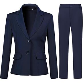 YYNUDA Women's Business 2 Piece Office Work Suit Set Single Breasted Solid Blazer Jacket and Pants in Kuwait