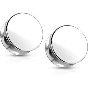 Pierced Owl Solid Stainless Steel Saddle Plug Gauges, Sold As Pair