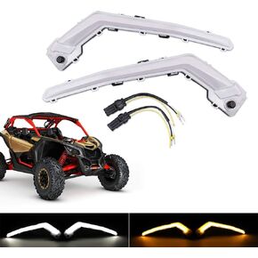 KEMIMOTO X3 Fang Lights, X3 Front Signature Light Assembly Compatible with Can Am Maverick X3 XDS XRS Max Turbo R 2017 2018 2019 2020 2021 2022 2023 OE Replace 710004994 710004995