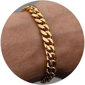 Stainless Steel Cuban Chain Bracelets for Men Women 6.5/7/7.5/8/9inch Stainless Steel Bracelet Gold Plating Silver Stainless Steel Fashion Jewelry Bracelet